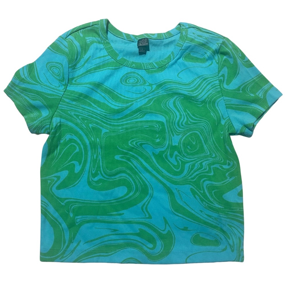 Wild Fable Tie Dye Design Cropped Women’s Tee - Size Large